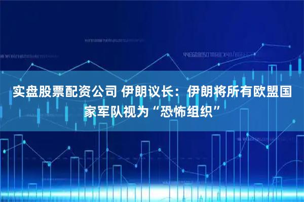 实盘股票配资公司 伊朗议长：伊朗将所有欧盟国家军队视为“恐怖组织”